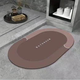 DreamHouse Πατάκι Μπάνιου Super Απορροφητικό Οβάλ Λιλά 40x60