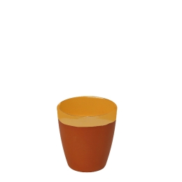 Terracotta Yellow κεραμική κούπα σετ των δεκαοκτώ τεμαχίων 330 ml