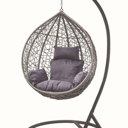 Bonsai Home Κρεμαστή Κούνια Κήπου Φωλιά Γκρι μέταλλο-pp 105x105x195