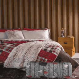 Amo la Casa Πάπλωμα Υπέρδιπλο 260Χ250 - Highlands Hearts Γκρι