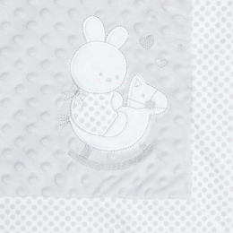 Borea Κουβέρτα Κούνιας Rocking Rabbit 110 x 140 cm Γκρι