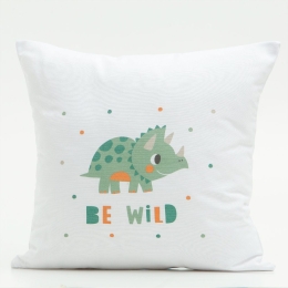 Borea Μαξιλάρι Διακοσμητικό Printed Dino 45 x 45 cm Λευκό