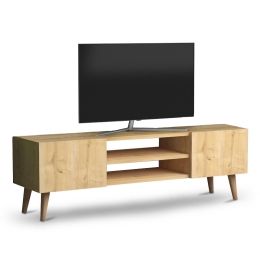 ΕΠΙΠΛΟ ΤΗΛΕΟΡΑΣΗΣ ETNA MEGAPAP ΑΠΟ ΜΕΛΑΜΙΝΗ ΧΡΩΜΑ OAK 120X30X40ΕΚ.