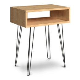 ΚΟΜΟΔΙΝΟ FIONA MEGAPAP ΜΕΤΑΛΛΙΚΟ - ΜΕΛΑΜΙΝΗΣ ΧΡΩΜΑ OAK 55X35X58ΕΚ.