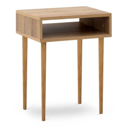 ΚΟΜΟΔΙΝΟ FIONA MEGAPAP ΑΠΟ ΜΕΛΑΜΙΝΗ - ΟΞΙΑ ΧΡΩΜΑ PINE OAK 55X35X58ΕΚ.