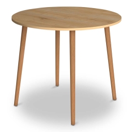 ΤΡΑΠΕΖΙ CRUZ MEGAPAP ΑΠΟ ΜΕΛΑΜΙΝΗ ΧΡΩΜΑ OAK 92X92X75ΕΚ.