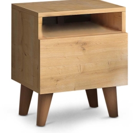 ΚΟΜΟΔΙΝΟ LUCE MEGAPAP ΑΠΟ ΜΕΛΑΜΙΝΗ ΧΡΩΜΑ OAK 40X30X47,6ΕΚ.