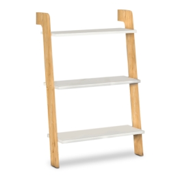 ΒΙΒΛΙΟΘΗΚΗ COMO MEGAPAP ΑΠΟ ΜΕΛΑΜΙΝΗ ΧΡΩΜΑ ΛΕΥΚΟ - OAK 63X22X102ΕΚ.
