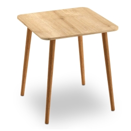 ΤΡΑΠΕΖΙ KARE MEGAPAP ΑΠΟ ΜΕΛΑΜΙΝΗ ΧΡΩΜΑ OAK 70X70X72ΕΚ.