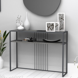 ΚΟΝΣΟΛΑ KARY MEGAPAP ΧΡΩΜΑ ΓΚΡΙ ΣΚΥΡΟΔΕΜΑΤΟΣ 120X33X90ΕΚ.