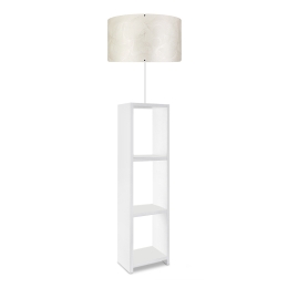 ΦΩΤΙΣΤΙΚΟ ΔΑΠΕΔΟΥ LAUNO MEGAPAP ΥΦΑΣΜΑΤΙΝΟ PVC/MDF ΧΡΩΜΑ ΛΕΥΚΟ - ΓΚΡΙ 38X38X150ΕΚ.