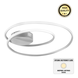 ΦΩΤΙΣΤΙΚΟ ΟΡΟΦΗΣ LED HERMANN MEGAPAP ΜΕΤΑΛΛΙΚΟ ΧΡΩΜΑ ΛΕΥΚΟ 44X44X7ΕΚ.