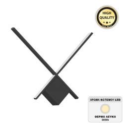 ΑΠΛΙΚΑ ΤΟΙΧΟΥ LED DIVISION MEGAPAP ΜΕΤΑΛΛΙΚΗ ΧΡΩΜΑ ΜΑΥΡΟ 40X5X40ΕΚ.