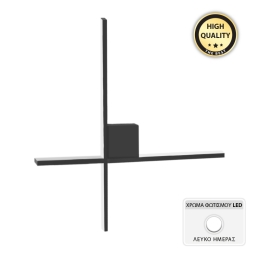 ΑΠΛΙΚΑ ΤΟΙΧΟΥ LED CUBO MEGAPAP ΜΕΤΑΛΛΙΚΗ ΧΡΩΜΑ ΜΑΥΡΟ 40X5X40ΕΚ.