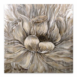 ΠΙΝΑΚΑΣ ΣΕ ΚΑΜΒΑ "GOLDEN FLOWERS" MEGAPAP ΨΗΦΙΑΚΗΣ ΕΚΤΥΠΩΣΗΣ 50X50X3ΕΚ.