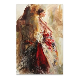 ΠΙΝΑΚΑΣ ΣΕ ΚΑΜΒΑ "ELEGANT WOMAN" MEGAPAP ΨΗΦΙΑΚΗΣ ΕΚΤΥΠΩΣΗΣ 60X90X3ΕΚ.