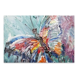 ΠΙΝΑΚΑΣ ΣΕ ΚΑΜΒΑ "COLORFUL BUTTERFLY" MEGAPAP ΨΗΦΙΑΚΗΣ ΕΚΤΥΠΩΣΗΣ 90X60X3ΕΚ.