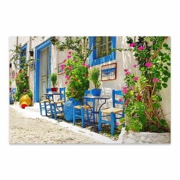ΠΙΝΑΚΑΣ ΣΕ ΚΑΜΒΑ "GREEK STREET TAVERN" MEGAPAP ΨΗΦΙΑΚΗΣ ΕΚΤΥΠΩΣΗΣ 60X40X3ΕΚ.