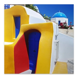 ΠΙΝΑΚΑΣ ΣΕ ΚΑΜΒΑ "SANTORINI" MEGAPAP ΨΗΦΙΑΚΗΣ ΕΚΤΥΠΩΣΗΣ 50X50X3ΕΚ.