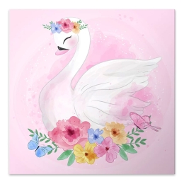 ΠΙΝΑΚΑΣ ΣΕ ΚΑΜΒΑ "BABY SWAN" MEGAPAP ΨΗΦΙΑΚΗΣ ΕΚΤΥΠΩΣΗΣ 40X40X3ΕΚ.