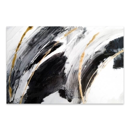 ΠΙΝΑΚΑΣ ΣΕ ΚΑΜΒΑ "GOLDEN AND SILVER REFLECTIONS" MEGAPAP ΨΗΦΙΑΚΗΣ ΕΚΤΥΠΩΣΗΣ 125X80X3ΕΚ.