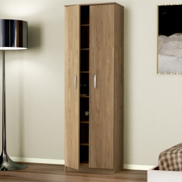 ΠΑΠΟΥΤΣΟΘΗΚΗ ΜΕΛΑΜΙΝΗΣ RENZO MEGAPAP 21 ΖΕΥΓΩΝ ΧΡΩΜΑ HONEY OAK 60X33X192ΕΚ.