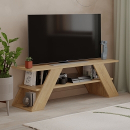 ΕΠΙΠΛΟ ΤΗΛΕΟΡΑΣΗΣ FARFALLA MEGAPAP ΧΡΩΜΑ ΦΥΣΙΚΟ ΟΞΙΑΣ 120X33,5X40ΕΚ.