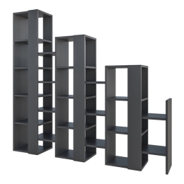 ΒΙΒΛΙΟΘΗΚΗ ΜΕΛΑΜΙΝΗΣ LIFT MEGAPAP ΧΡΩΜΑ ΑΝΘΡΑΚΙ 163,5X29X151ΕΚ.