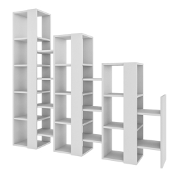 ΒΙΒΛΙΟΘΗΚΗ ΜΕΛΑΜΙΝΗΣ LIFT MEGAPAP ΧΡΩΜΑ ΛΕΥΚΟ 163,5X29X151ΕΚ.