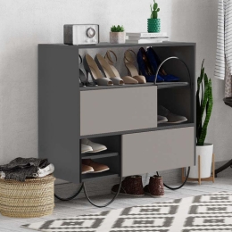 ΠΑΠΟΥΤΣΟΘΗΚΗ ΜΕΛΑΜΙΝΗΣ NORFOLK MEGAPAP ΧΡΩΜΑ ΑΝΘΡΑΚΙ 97X35X94,5ΕΚ.