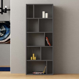 ΒΙΒΛΙΟΘΗΚΗ ΜΕΛΑΜΙΝΗΣ ONDA MEGAPAP ΧΡΩΜΑ ΑΝΘΡΑΚΙ 65X25X166ΕΚ.