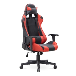 ΚΑΡΕΚΛΑ ΓΡΑΦΕΙΟΥ GAMING ALONSO MEGAPAP ΑΠΟ ΤΕΧΝΟΔΕΡΜΑ ΧΡΩΜΑ ΚΟΚΚΙΝΟ - ΜΑΥΡΟ 67X70X125/135 ΕΚ.