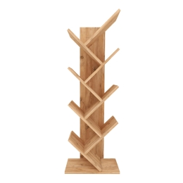 ΒΙΒΛΙΟΘΗΚΗ ΜΕΛΑΜΙΝΗΣ MILTON MEGAPAP ΧΡΩΜΑ PINE OAK 44X22X121ΕΚ.