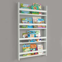 ΕΠΙΤΟΙΧΙΑ ΒΙΒΛΙΟΘΗΚΗ - ΡΑΦΙΕΡΑ MONTESSORI MEGAPAP ΑΠΟ ΜΕΛΑΜΙΝΗ ΧΡΩΜΑ ΛΕΥΚΟ 74X10X120ΕΚ.