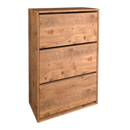 ΠΑΠΟΥΤΣΟΘΗΚΗ ΜΕΛΑΜΙΝΗΣ NAVE MEGAPAP 18 ΖΕΥΓΩΝ ΧΡΩΜΑ PINE OAK 73,6X24X110ΕΚ.