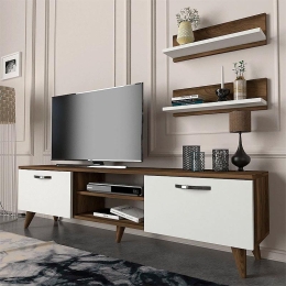 ΕΠΙΠΛΟ ΤΗΛΕΟΡΑΣΗΣ COLIN MEGAPAP ΧΡΩΜΑ ΛΕΥΚΟ - ΚΑΡΥΔΙ 150X29,5X40,6ΕΚ.