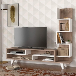 ΕΠΙΠΛΟ ΤΗΛΕΟΡΑΣΗΣ GRANADA MEGAPAP ΧΡΩΜΑ ΛΕΥΚΟ - CORDOBA 149,5X29,5X120ΕΚ.
