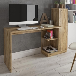 ΓΡΑΦΕΙΟ ΜΕΛΑΜΙΝΗΣ DOLCEDO MEGAPAP ΧΡΩΜΑ ATLANTIC PINE 148X45X120ΕΚ.