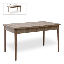 ΤΡΑΠΕΖΙ BRUNO MEGAPAP ΕΠΕΚΤΕΙΝΟΜΕΝΟ ΑΠΟ MDF/ ΞΥΛΟ ΧΡΩΜΑ ΑΝΟΙΧΤΟ ΚΑΡΥΔΙ 130/168X80X77ΕΚ.