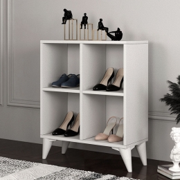 ΚΟΝΣΟΛΑ - ΒΙΒΛΙΟΘΗΚΗ OLIVER MEGAPAP ΧΡΩΜΑ ΛΕΥΚΟ 65,4X30X80,4ΕΚ.