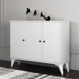 ΚΟΝΣΟΛΑ - ΜΠΟΥΦΕΣ FELIX FLAT MEGAPAP ΧΡΩΜΑ ΛΕΥΚΟ 97,2X30X80,4ΕΚ.