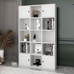 ΒΙΒΛΙΟΘΗΚΗ FELIX MEGAPAP ΧΡΩΜΑ ΛΕΥΚΟ 97,2X30X160,8ΕΚ.