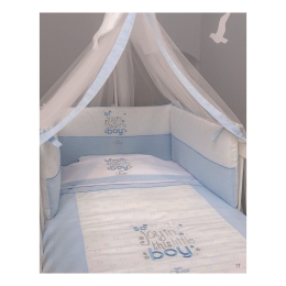 Βρεφικό Σετ Κούνιας 3τμχ Des.303 My Little Blue Joy Baby Oliver 100% Βαμβάκι