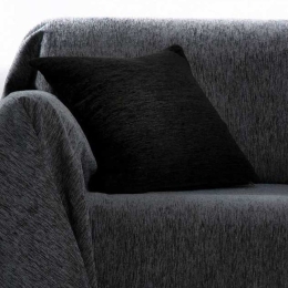 Μαξιλαροθήκη Σετ Ζακάρ Σενίλ 1300 Black Anna Riska 42X42 Chenille