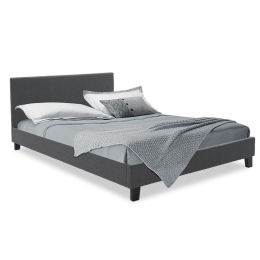 ΚΡΕΒΑΤΙ NEVIL PAKOWORLD 150X200 ΜΕ ΥΦΑΣΜΑ ΧΡΩΜΑ ΑΝΘΡΑΚΙ