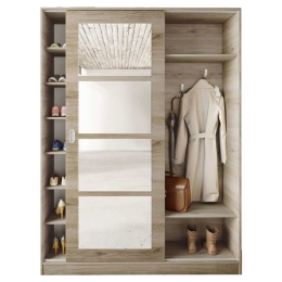 ΠΑΠΟΥΤΣΟΘΗΚΗ-ΝΤΟΥΛΑΠΑ ZEPHYR PAKOWORLD 21 ΖΕΥΓΩΝ SONOMA 150X38.5X201ΕΚ