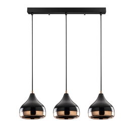 ΦΩΤΙΣΤΙΚΟ ΟΡΟΦΗΣ ΤΡΙΦΩΤΟ ELPRECIOUS PAKOWORLD E27 ΜΑΥΡΟ-BRONZE 67X17X110ΕΚ