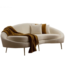 ΚΑΝΑΠΕΣ 3ΘΕΣΙΟΣ PWF-0589 PAKOWORLD ΥΦΑΣΜΑ CREAM 255X120X85ΕΚ