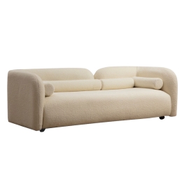 ΚΑΝΑΠΕΣ 3ΘΕΣΙΟΣ TRANQUIL PAKOWORLD ΥΦΑΣΜΑ ΜΠΟΥΚΛΕ ΚΡΕΜ 228X90X74ΕΚ
