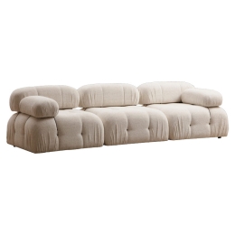 ΚΑΝΑΠΕΣ 3ΘΕΣΙΟΣ DIVINE ΜΕ ΥΦΑΣΜΑ ΣΕ ΧΡΩΜΑ ΚΡΕΜ 288X95X75ΕΚ